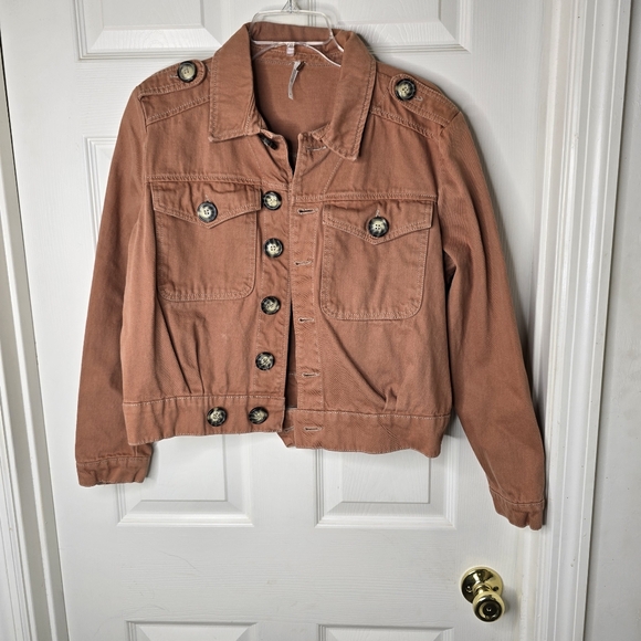 Urban Outfitters Jackets & Blazers - Free People terra cotta Button front shacket womens‎ long sleeve S